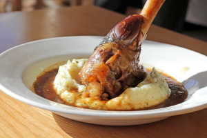 Braised Cumbrian lamb shank